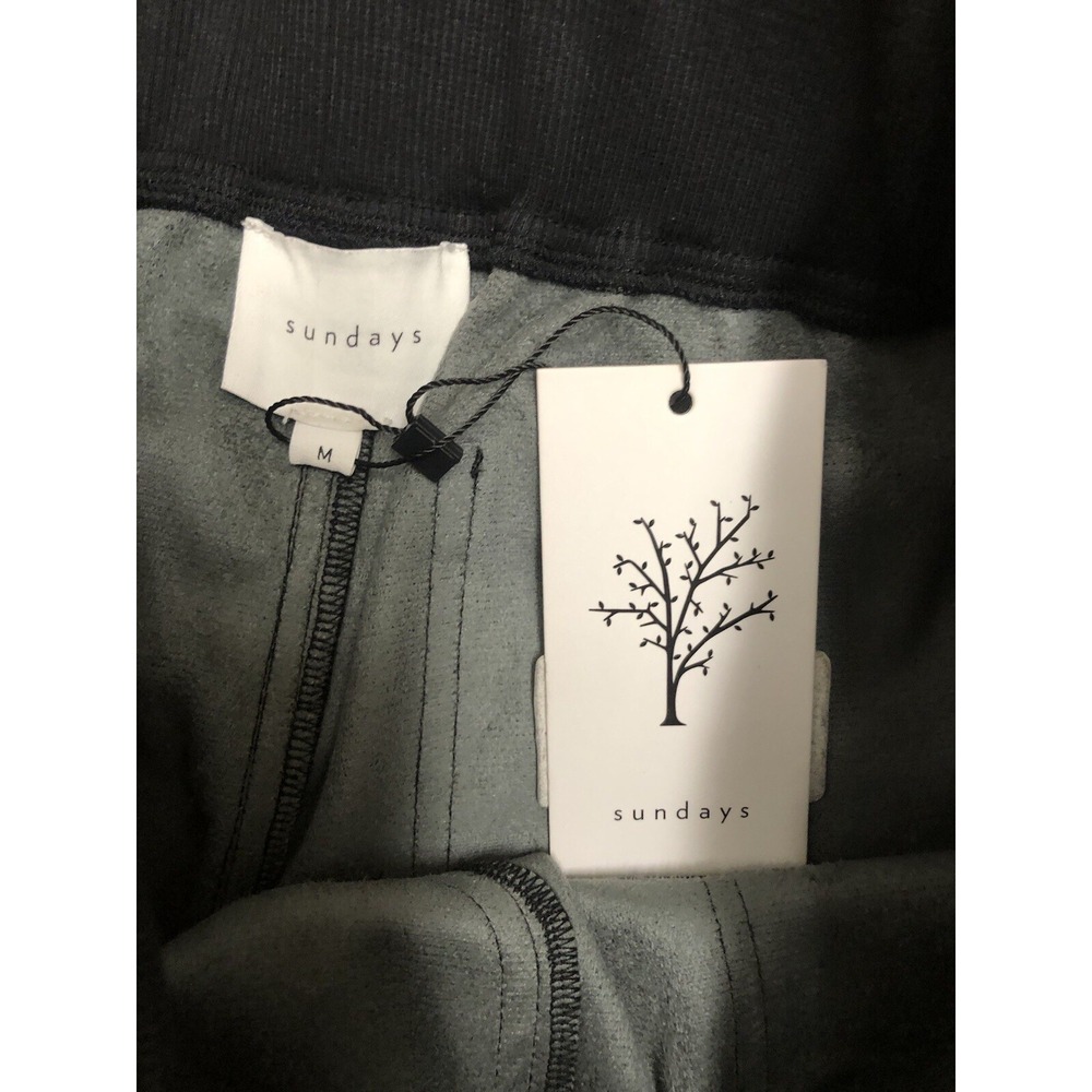 Sundays Brasada Joggers Women's M Black Stretch Vegan Leather Ankle Pants NEW‎ - Picture 4 of 9